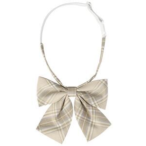 Pre-tied Bowties Adjustable Colorful Plaid Tartan Checked Bow Ties Khaki